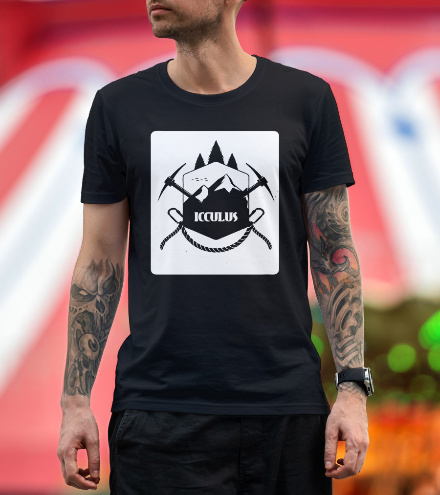Icculus Mountain Adventure Peaks and Ice Axes T-Shirt