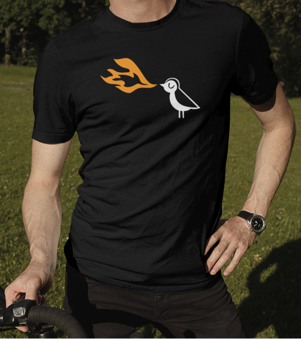 Piu Piu Bird Fire Breath Minimalist T-Shirt