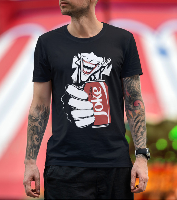 Premium T-Shirt: The Killing Joke Can Graphic with Smiling Face T-Shirt The Killing Joke Can Graphic with Smiling Face T-Shirt