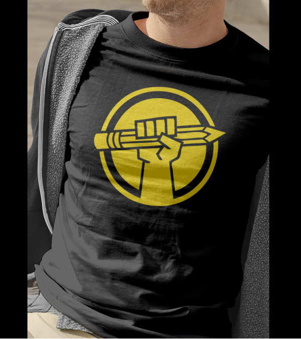 The Revolution Will Not Be Digitized Fist Holding Pencil T-Shirt