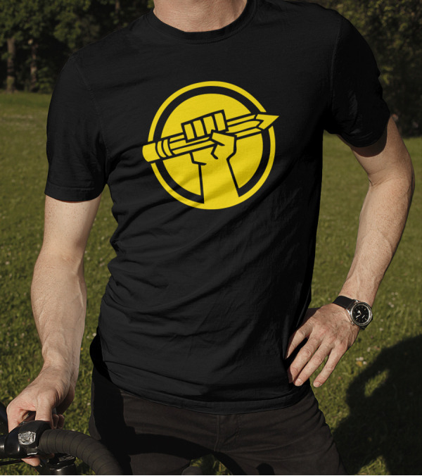 The Revolution Will Not Be Digitized Fist Holding Pencil T-Shirt