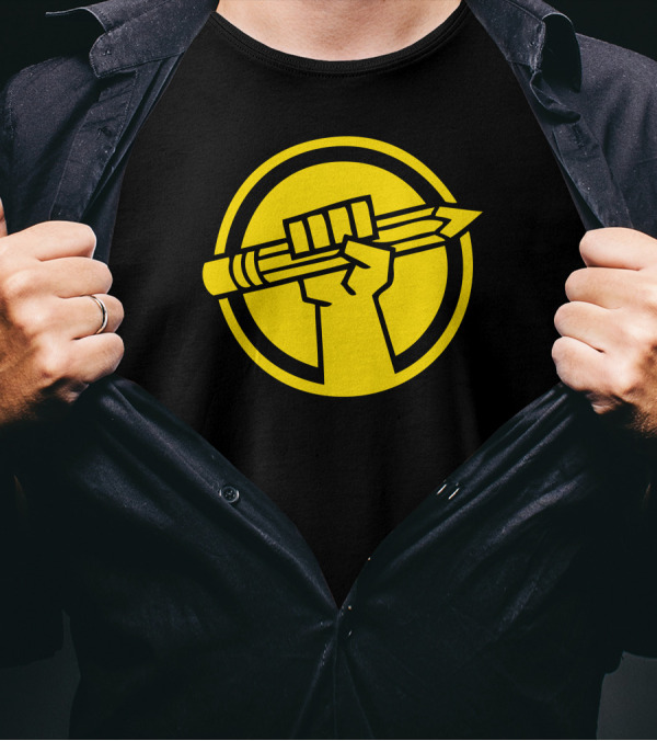 The Revolution Will Not Be Digitized Fist Holding Pencil T-Shirt
