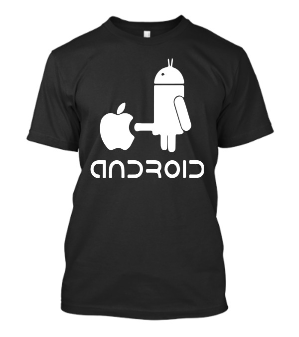 Android Robot Eating Apple T-Shirt