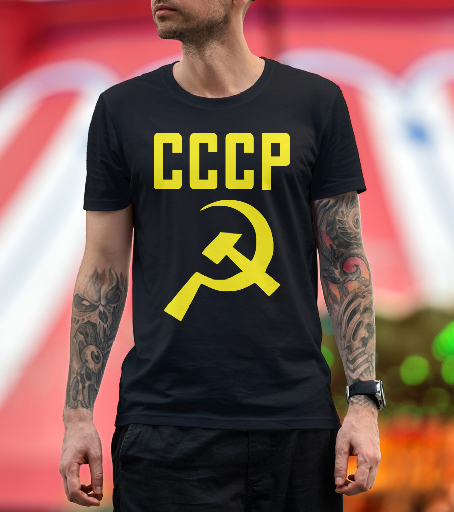 CCCP Hammer Sickle Soviet Union Communist Communism Russia Red Star Iconic T-Shirt