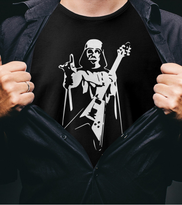 Darth Vader Rocking Guitar Heavy Metal Fusion T-Shirt
