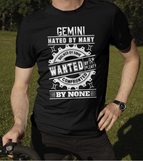 Gemini Hated By Many Wanted By Plenty Disliked By Some Confronted By None T-Shirt