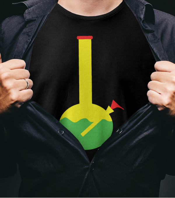 Rasta Bong Water Pipe Slide Insert Stem Filtered Reggae Colors T-Shirt