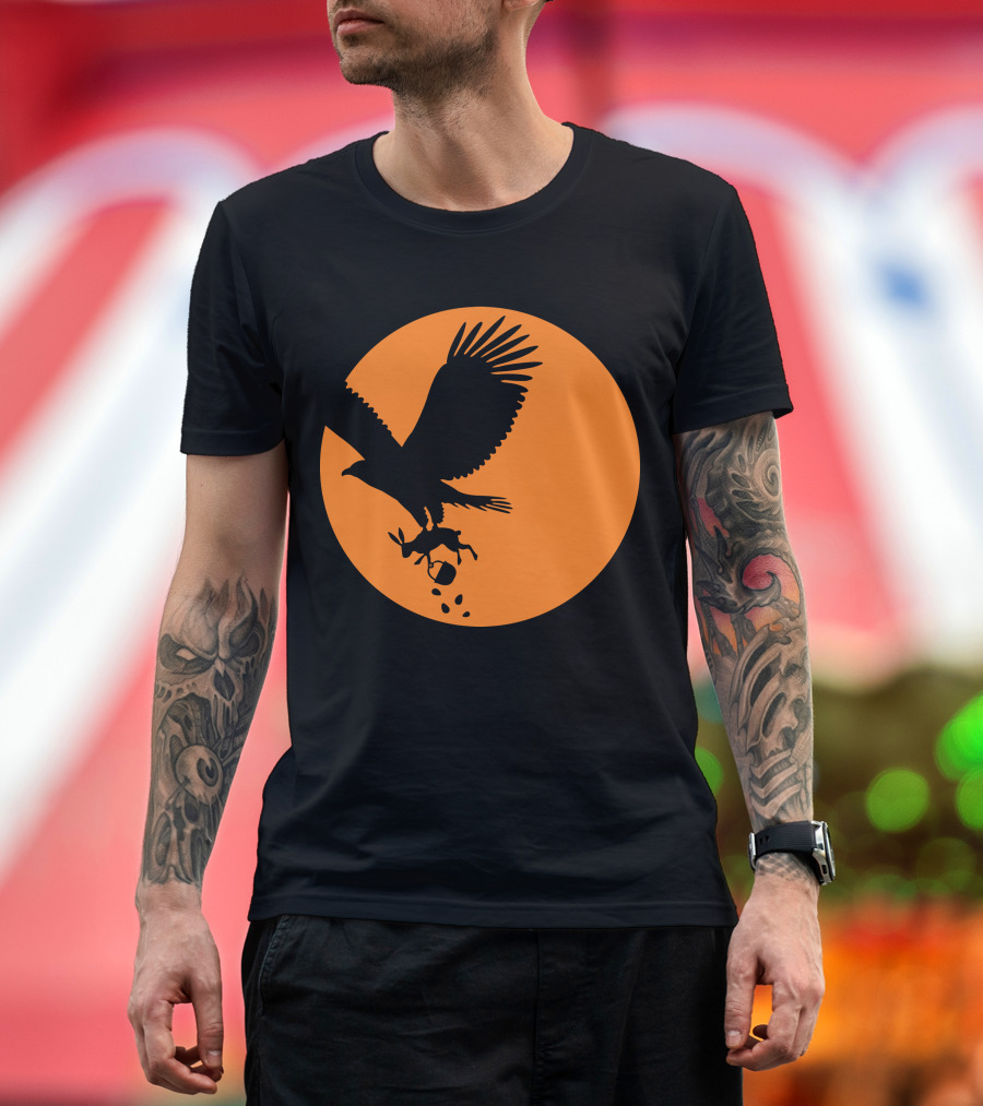 Easter Egg Hunt: Eagle Carries Bunny at Sunset T-Shirt