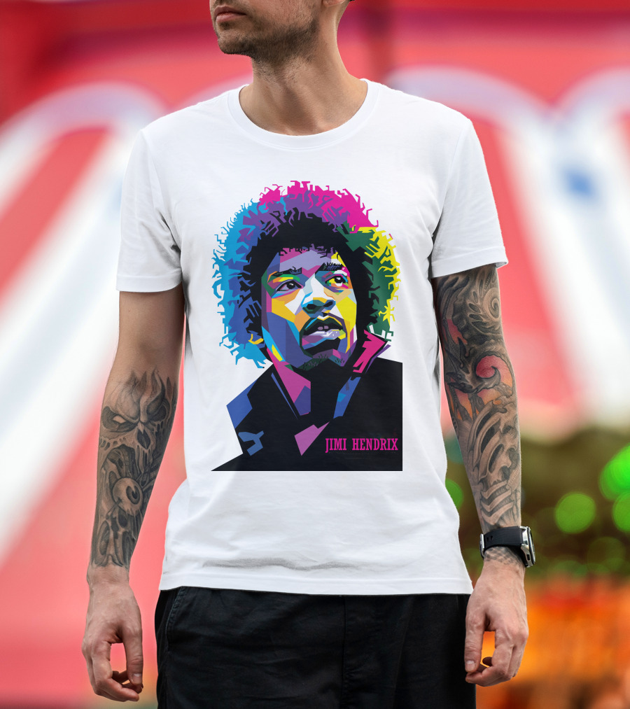 Jimi Hendrix Colorful Pop T-Shirt