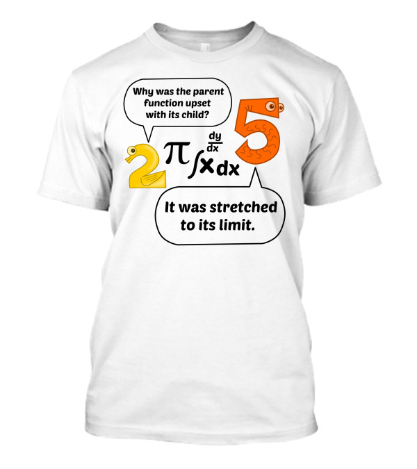 Why Was The Parent Function Upset With Its Child Pi Integral Dy Dx X Dx It Was Stretched To Its Limit T-Shirt