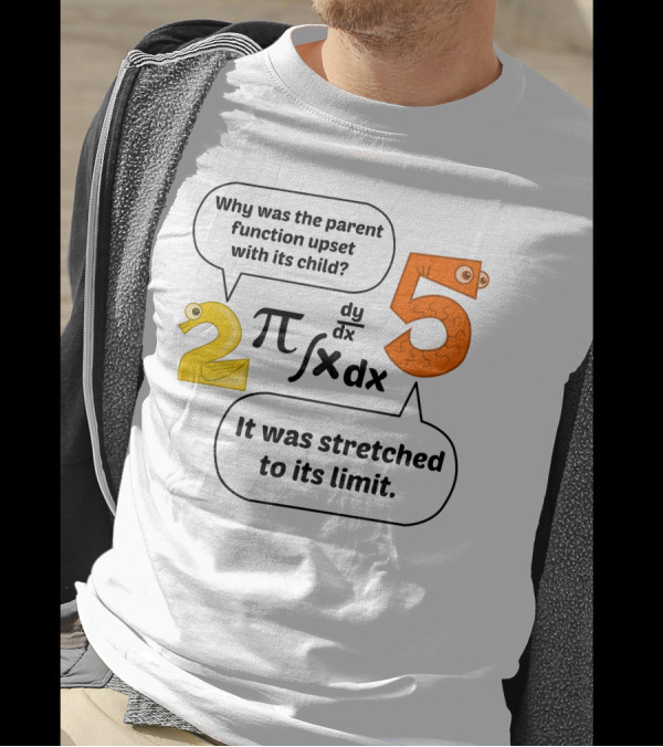 Why Was The Parent Function Upset With Its Child Pi Integral Dy Dx X Dx It Was Stretched To Its Limit T-Shirt