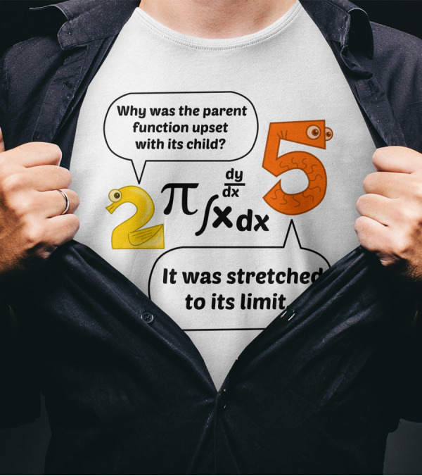 Why Was The Parent Function Upset With Its Child Pi Integral Dy Dx X Dx It Was Stretched To Its Limit T-Shirt