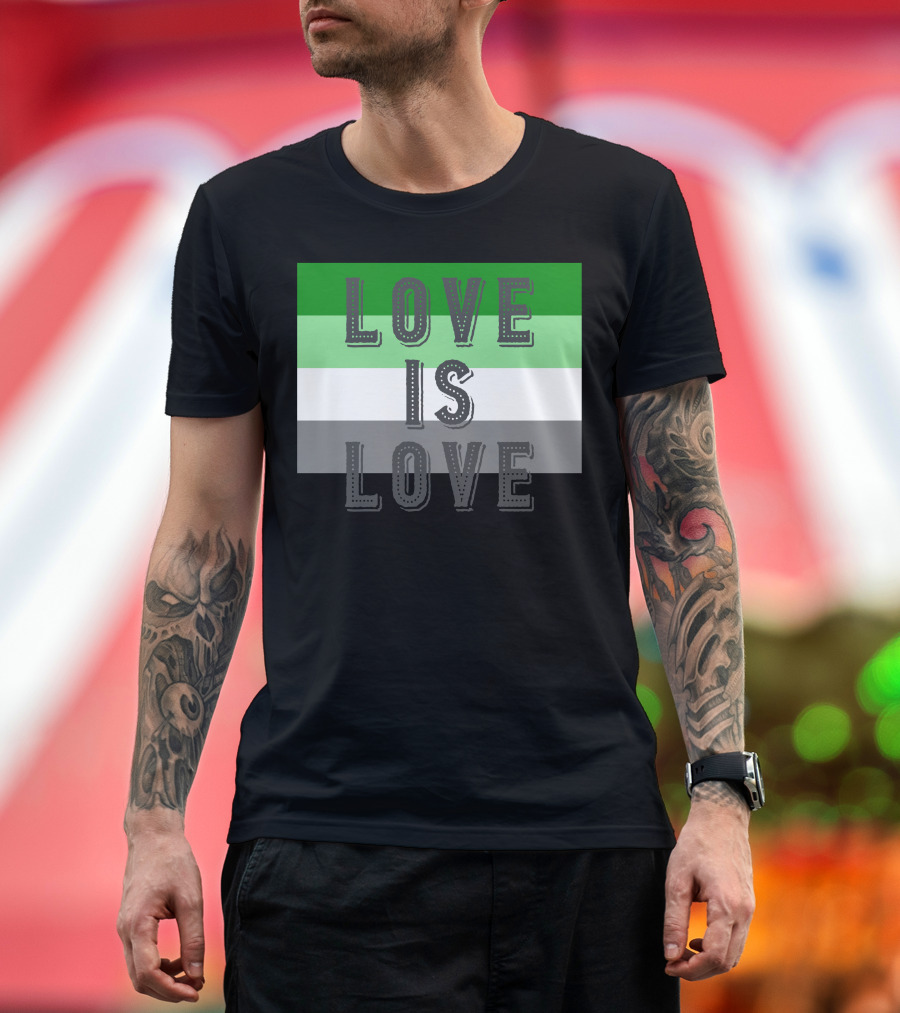 Agender Pride Flag Love Is Love Movement LGBT T-Shirt