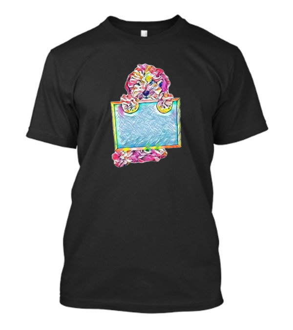 A Havanese And Poodle Mixed Colorful Abstract Frame T-Shirt
