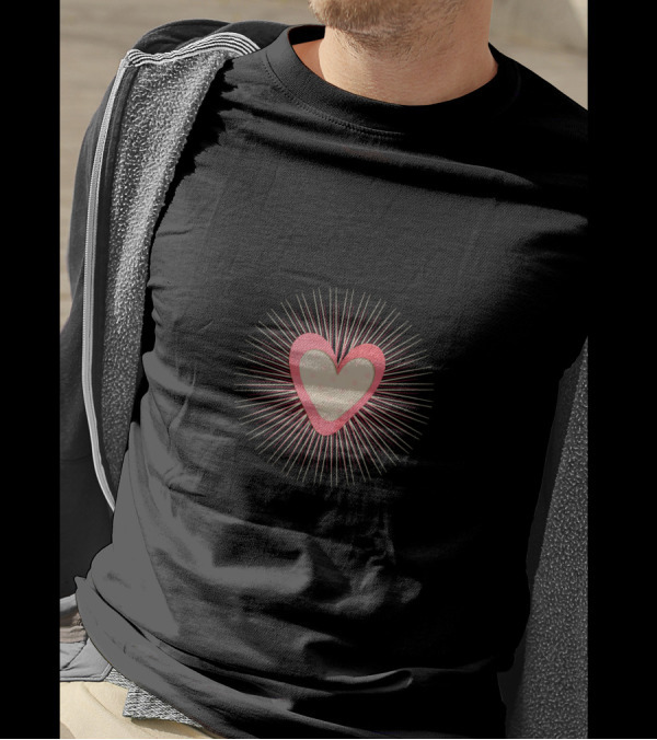 Exclusive Heart Shape Vector Burst T-Shirt