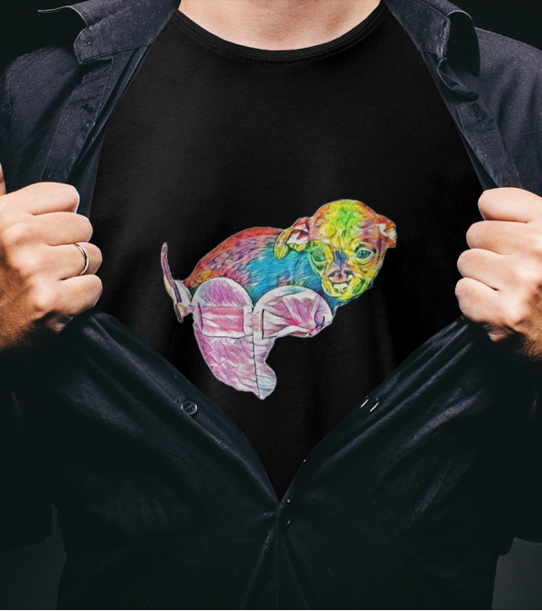 Get 10 Colorful Puppy Images For Free T-Shirt