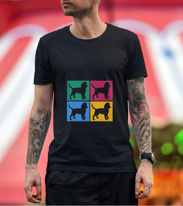 Premium T-Shirt: Tell Your Beagle I Said Hi Colorful Dog Paw Prints T-Shirt Tell Your Beagle I Said Hi Colorful Dog Paw Prints T-Shirt