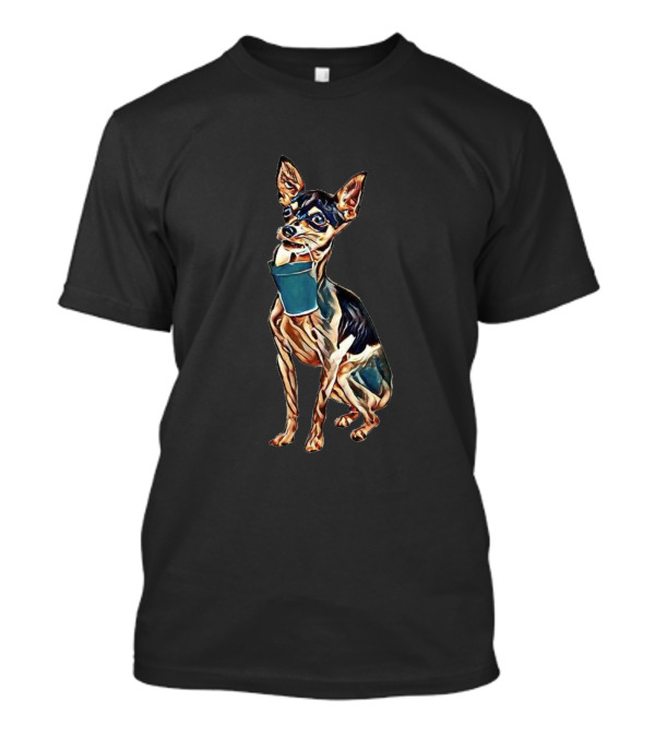 A Chihuahua Dog Sits While Holding Book T-Shirt