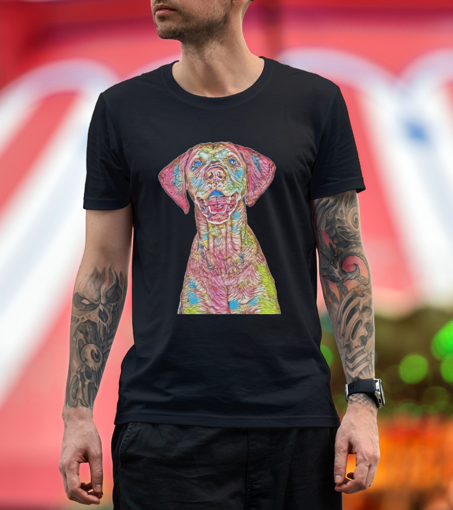 A Close Colorful Dog T-Shirt