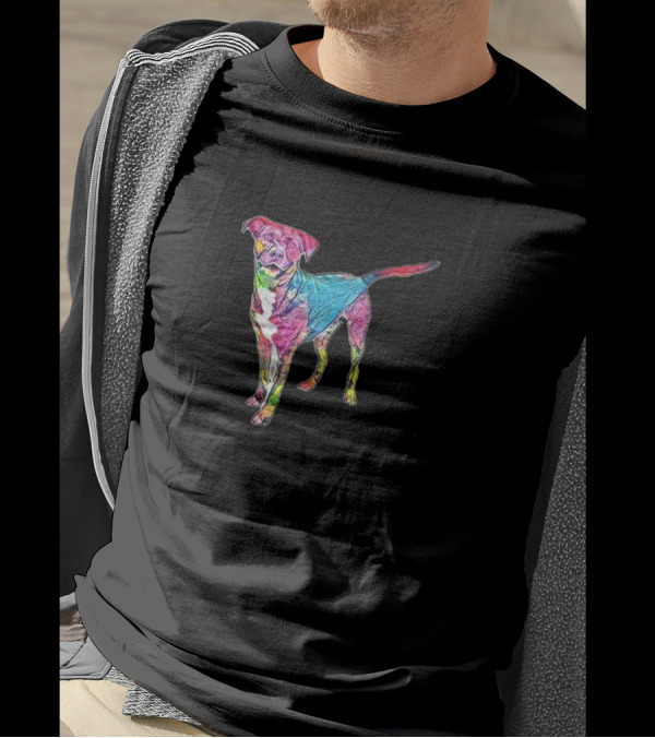A Friendly And Happy Colorful Dog Mixed T-Shirt