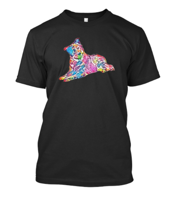 An Attentive And Curious Aust Colorful Dog T-Shirt