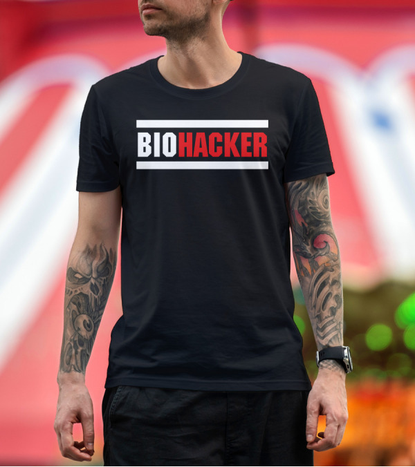 Premium T-Shirt: BIOHACKER Bold Minimalist Black Red T-Shirt BIOHACKER Bold Minimalist Black Red T-Shirt