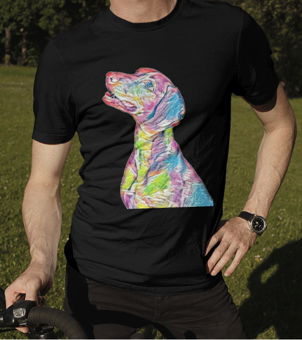 Colorful Side View Of A Vizsla T-Shirt