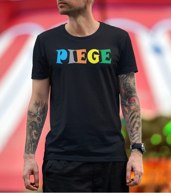 Premium T-Shirt: PIEGE Colorful Block Letters T-Shirt PIEGE Colorful Block Letters T-Shirt