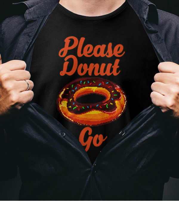 Please Donut Go Chocolate Sprinkles 8-Bit T-Shirt