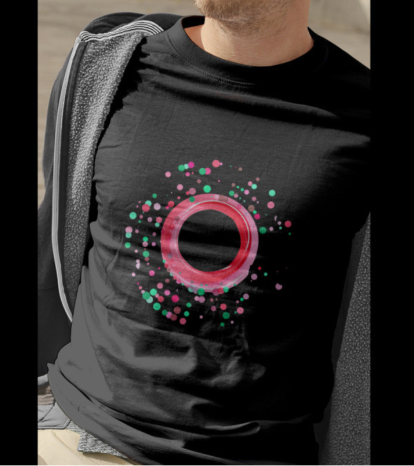 Unique Vector Circle With Colorful Dots T-Shirt