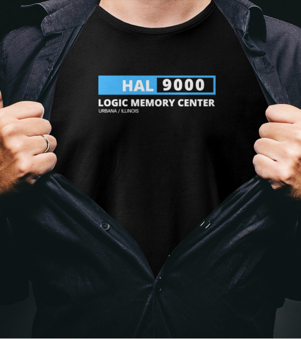 HAL 9000 Logic Memory Center Urbana Illinois Blue T-Shirt