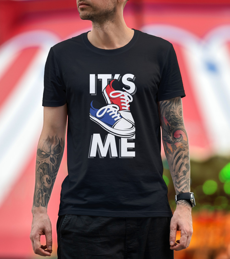 IT'S ME Red and Blue Sneaker T-Shirt
