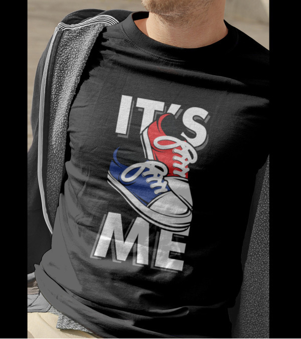IT'S ME Red And Blue Sneaker T-Shirt