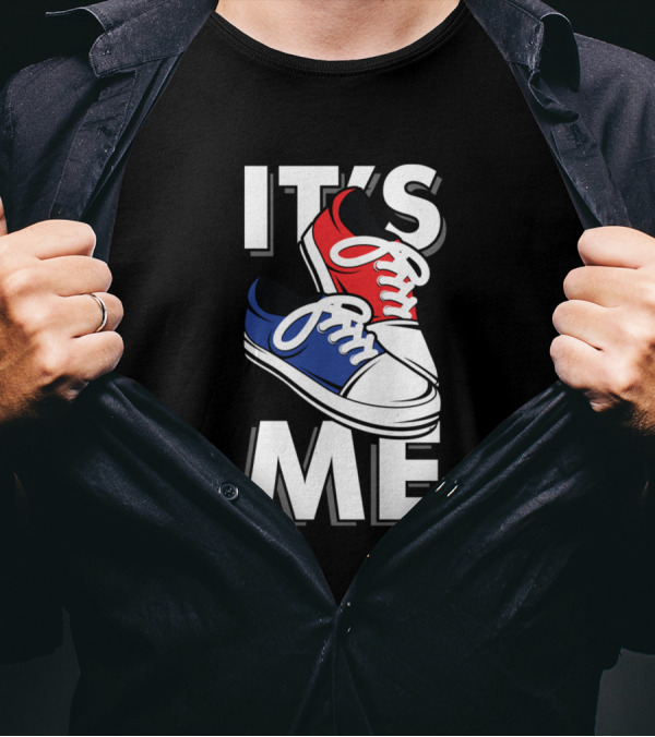 IT'S ME Red And Blue Sneaker T-Shirt
