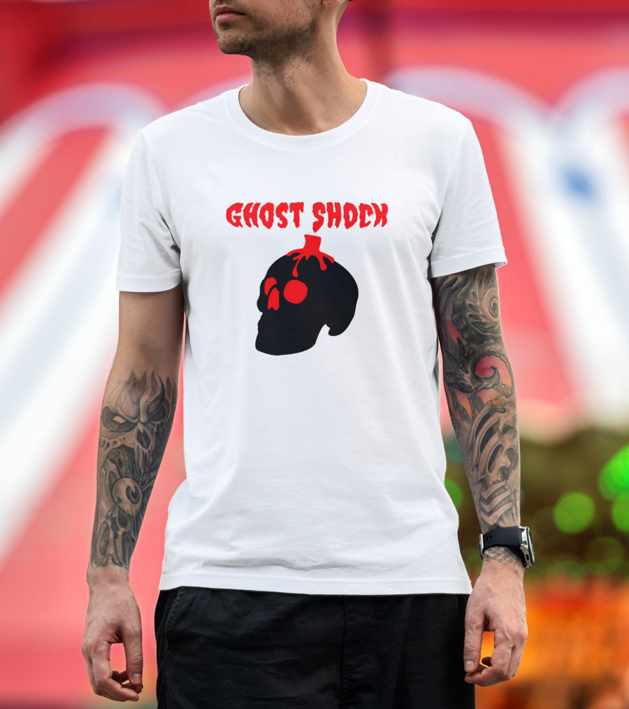 Ghost Shock Red Skull Splatter T-Shirt