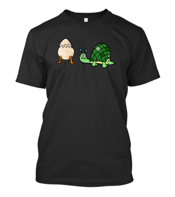 Surprised Turtle And Hatching Egg With Legs T-Shirt
