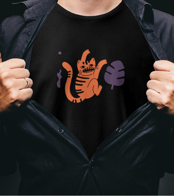 They Said I'm A Cat But In Reality I'm A Monkey Playful Jungle Leaves T-Shirt