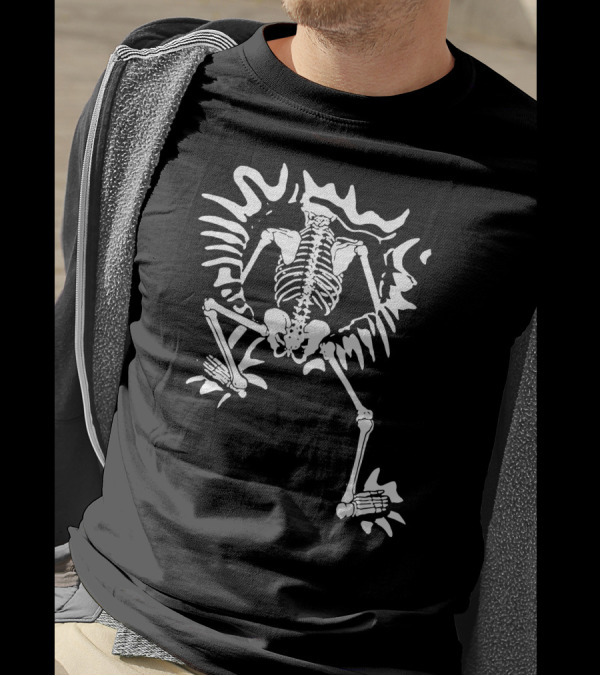 Skeleton Crawling With Jagged Shadows T-Shirt