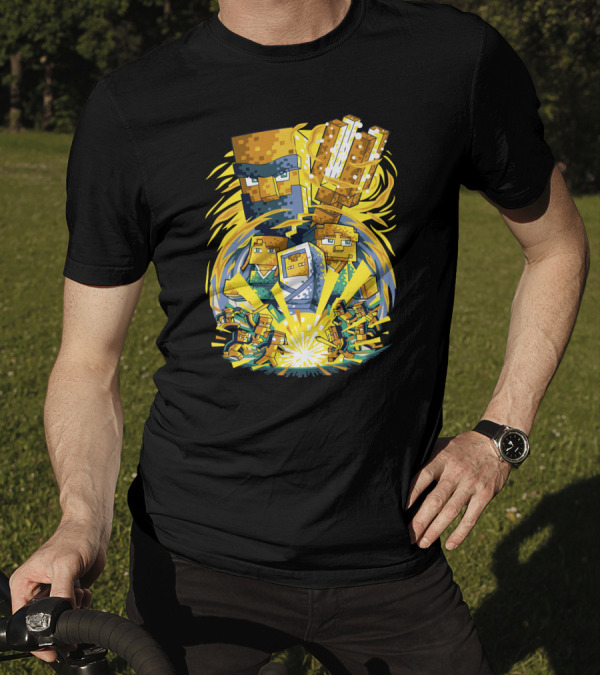 Follow The Friar Minecraft Pixel Art Explosion T-Shirt