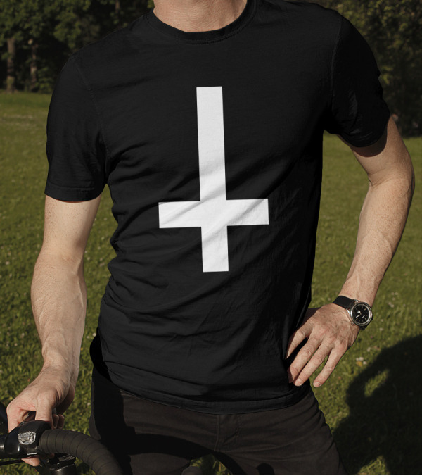 Wasted Youth Inverted Cross Indie Geek Swag T-Shirt