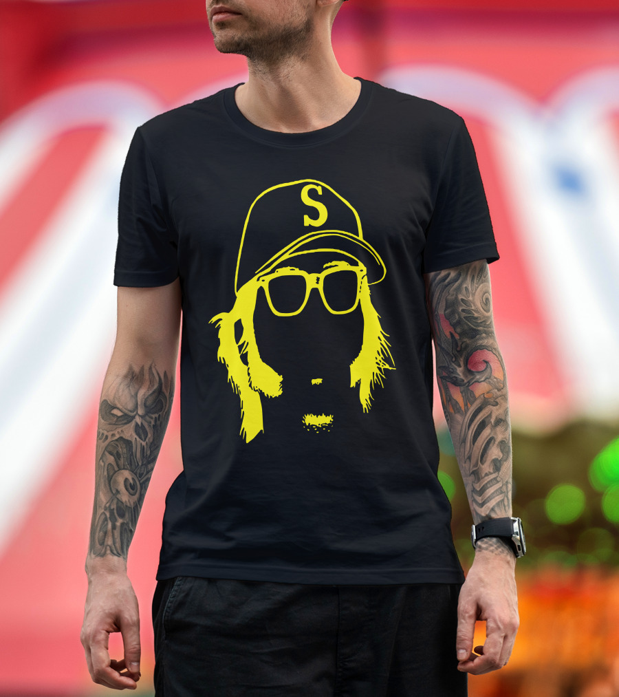 Larry Bernandez Seattle Baseball Icon King Felix Cap T-Shirt