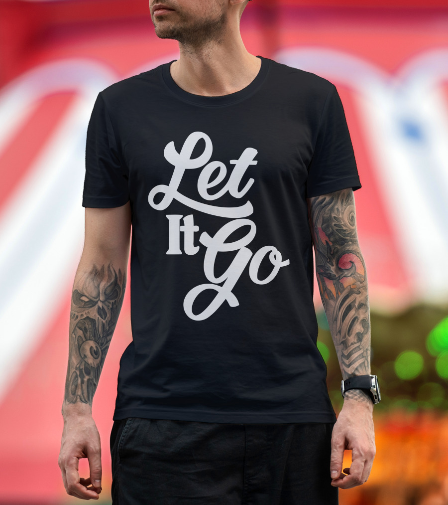 Let It Go Frozen Inspired Typography T-Shirt