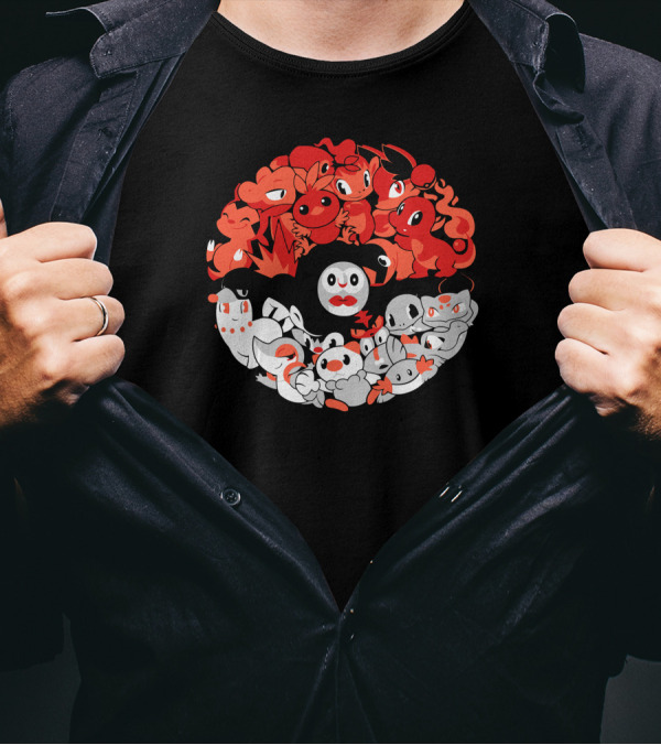 LetS Get It Started Pokémon Inspired Fire And Ghost Type Characters T-Shirt