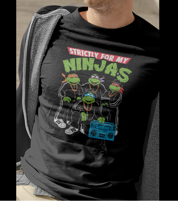 Strictly For My Ninjas Hip Hop Turtles Boombox T-Shirt