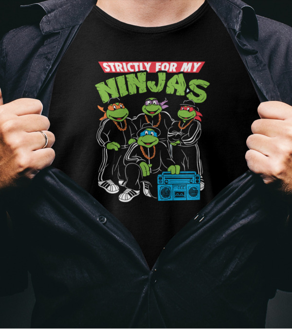 Strictly For My Ninjas Hip Hop Turtles Boombox T-Shirt