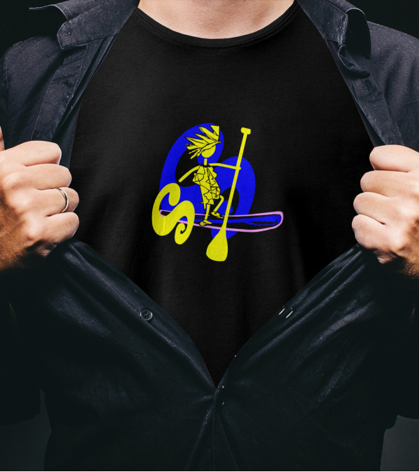 Swtand Up Paddle Surf Surfing Character T-Shirt