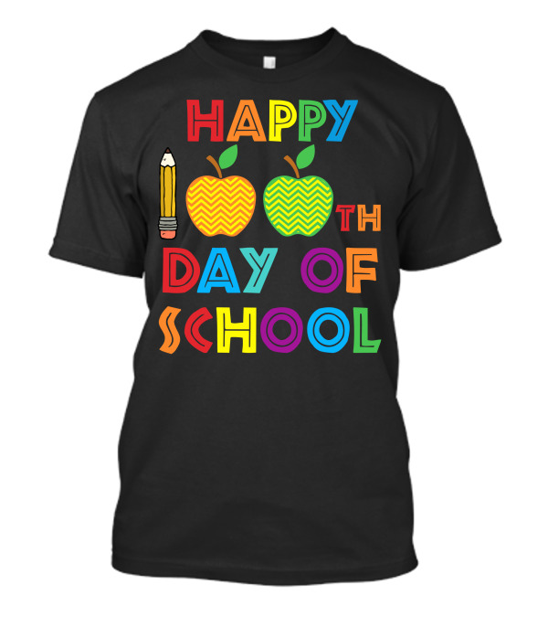HAPPY 100TH DAY OF SCHOOL PENCIL APPLES T-Shirt