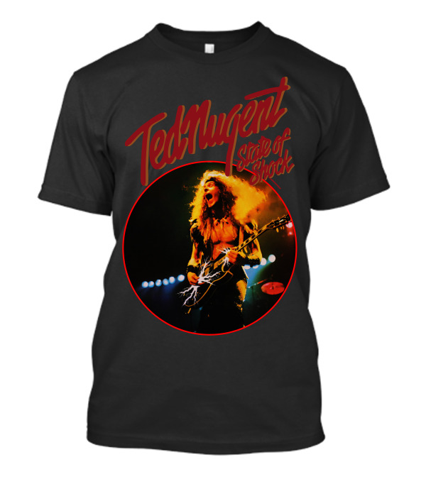 Ted Nugent State Of Shock Tour Live Performance Electric Guitar T-Shirt