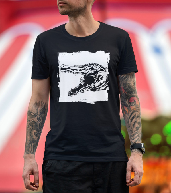 Premium T-Shirt: Crocodile Reptile Alligator Fierce T-Shirt Crocodile Reptile Alligator Fierce T-Shirt