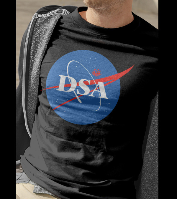 DSA Space Force Logo With Red Swirl T-Shirt
